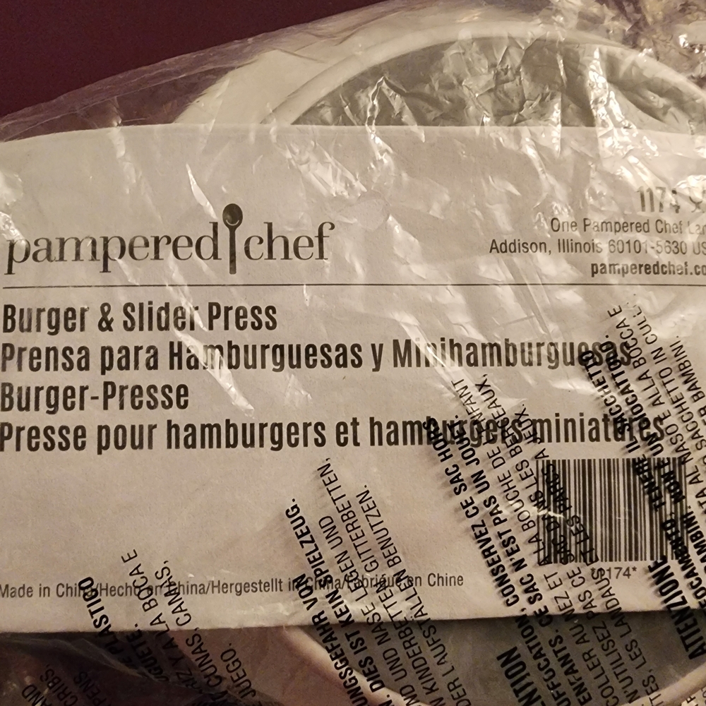 Pampered Chef Burger & Slider Press